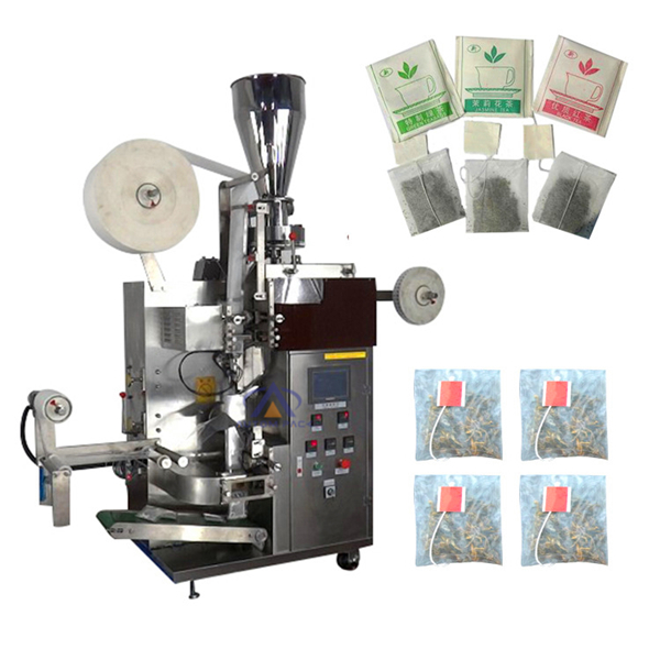 Tea Filter Paper Inner Bag And Outer Envelope Packing Machinary With Tag